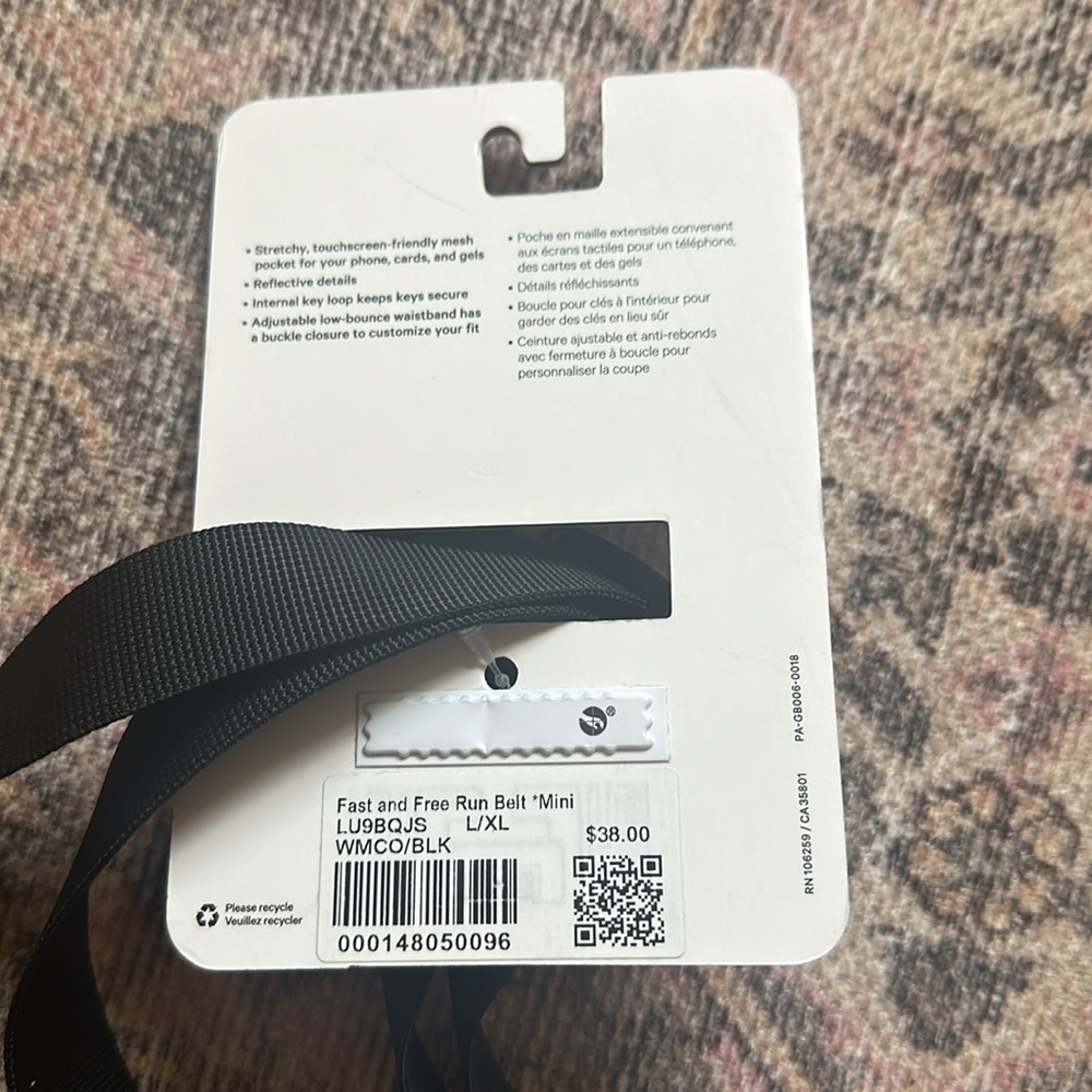 New Lululemon Fast and Free mini  Run Belt L/XL - Picture 5 of 5